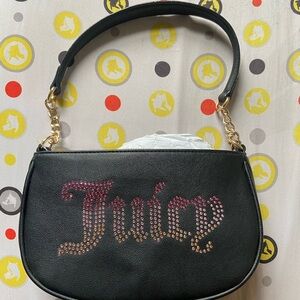 Juicy Couture Black Rhinestone Shoulder Bag